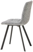 4-Fußstuhl >Bonny< (4er Set) in grau, schwarz - 55x89x46 (BxHxT)