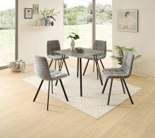 4-Fußstuhl >Bonny< (4er Set) in grau, schwarz - 55x89x46 (BxHxT)