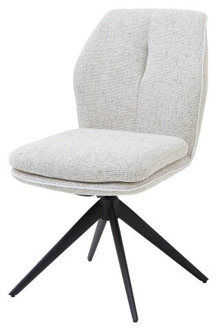 4-Fußstuhl >Enja< (2er Set) drehbar, beige, schwarz - 50x92x65 (BxHxT)