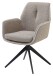 Armlehnstuhl >Enja< (2er Set) drehbar, taupe, schwarz - 64x92x65 (BxHxT)