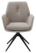 Armlehnstuhl >Enja< (2er Set) drehbar, taupe, schwarz - 64x92x65 (BxHxT)