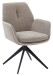 Armlehnstuhl >Enja< (2er Set) drehbar, taupe, schwarz - 64x92x65 (BxHxT)