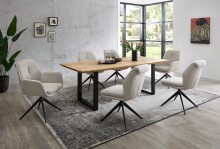 Armlehnstuhl >Enja< (2er Set) drehbar, beige,...