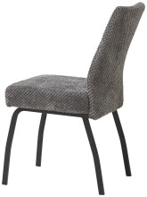 4-Fußstuhl >Jane< (2er Set) Federkern, grau, schwarz - 43x88x45 (BxHxT)