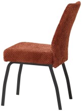 4-Fußstuhl >Jane< (2er Set) Federkern, rost, schwarz - 43x88x45 (BxHxT)