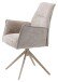 Armlehnstuhl >Kayla< (2er Set) drehbar, Bouclestoffbezug taupe, beige - 62x60x92 (BxHxT)