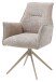 Armlehnstuhl >Kayla< (2er Set) drehbar, Bouclestoffbezug taupe, beige - 62x60x92 (BxHxT)