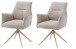 Armlehnstuhl >Kayla< (2er Set) drehbar, Bouclestoffbezug taupe, beige - 62x60x92 (BxHxT)