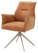 Armlehnstuhl >Kayla< (2er Set) drehbar, Bouclestoffbezug, orange, beige - 62x60x92 (BxHxT)