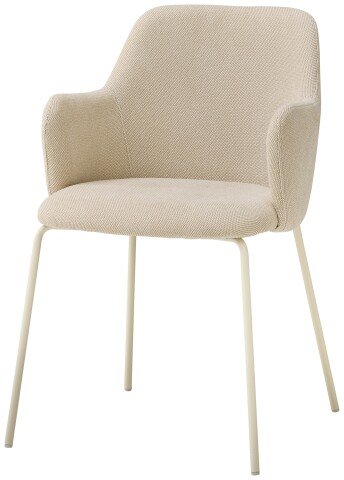 4-Fußstuhl >Lissi< (2er Set) Armlehnen, beige, creme - 60x84x55 (BxHxT)