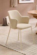 4-Fußstuhl >Lissi< (2er Set) Armlehnen, beige, creme - 60x84x55 (BxHxT)