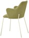 4-Fußstuhl >Lissi< (2er Set) Armlehnen, grün, creme - 60x84x55 (BxHxT)