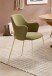 4-Fußstuhl >Lissi< (2er Set) Armlehnen, grün, creme - 60x84x55 (BxHxT)