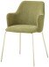 4-Fußstuhl >Lissi< (2er Set) Armlehnen, grün, creme - 60x84x55 (BxHxT)