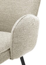 Barhocker >Malia< (2er Set) drehbar, Armlehnen, beige, schwarz - 55x103x61 (BxHxT)