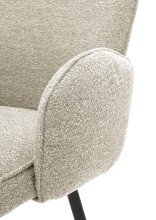 Barhocker >Malia< (2er Set) drehbar, Armlehnen, beige, schwarz - 55x103x61 (BxHxT)