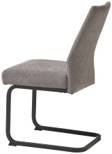 Freischwinger >Maren< (2er Set) Federkern, grau, schwarz - 43x87x55 (BxHxT)