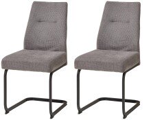 Freischwinger >Maren< (2er Set) Federkern, grau,...