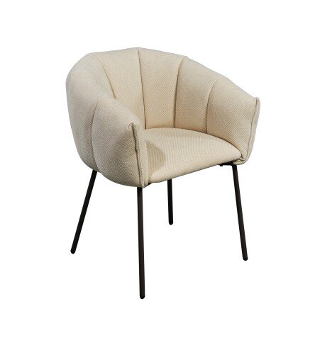 Armlehnstuhl >Pina< (2er Set) in beige, schwarz - 70x78x63 (BxHxT)