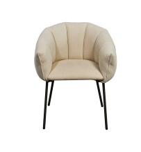 Armlehnstuhl >Pina< (2er Set) in beige, schwarz - 70x78x63 (BxHxT)