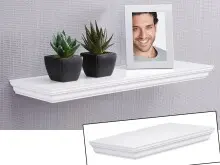 Wandboard >Landsted< in Weiß - 80x3,8x19,5cm...