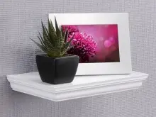 Wandboard >Landsted< in Weiß - 80x3,8x19,5cm...