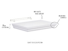 Wandboard >Landsted< in Weiß - 80x3,8x19,5cm (BxHxT)