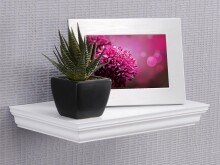 Wandboard >Landsted< in Weiß - 80x3,8x19,5cm...