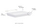Wandboard >Landsted< in Weiß - 80x3,8x19,5cm (BxHxT)