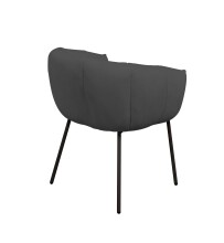 Armlehnstuhl >Pina< (2er Set) in grau, schwarz - 70x78x63 (BxHxT)