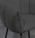 Armlehnstuhl >Pina< (2er Set) in grau, schwarz - 70x78x63 (BxHxT)