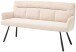 Polsterbank >Sofia< Federkern, Armlehnen, Cordbezug beige, schwarz - 180x93x69 (BxHxT)