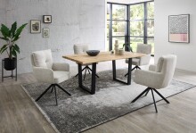 Armlehnstuhl >Sofia young< (2er Set) Federkern, drehbar, beige, schwarz - 61x93,5x67 (BxHxT)