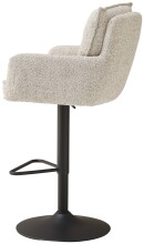 Barhocker >Sofia young< (2er Set) Armlehnen, beige, schwarz - 54x99/120x58 (BxHxT)