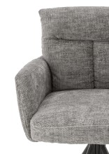 Barhocker >Sofia< (2er Set) drehbar, Armlehnen, grau, schwarz - 54x103,5x60 (BxHxT)