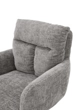 Barhocker >Sofia< (2er Set) drehbar, Armlehnen, grau, schwarz - 54x103,5x60 (BxHxT)