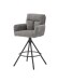 Barhocker >Sofia< (2er Set) drehbar, Armlehnen, grau, schwarz - 54x103,5x60 (BxHxT)