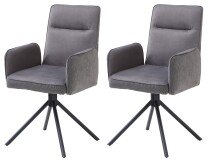 Armlehnstuhl >Solea< (2er Set) drehbar, grau,...