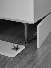 Kühlumbauschrank >Denver< softclose Türen, Grau / Grau matt - 60x211x57cm (BxHxT)