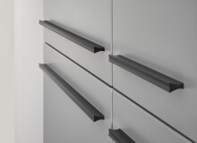 Kühlumbauschrank >Denver< softclose Türen, Grau / Grau matt - 60x211x57cm (BxHxT)