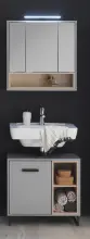 Badezimmer-Set >Tunis< (2-tlg. ) in Grau matt /...