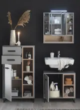 Badezimmer-Set >Tunis< (3-tlg. ) in Grau matt /...