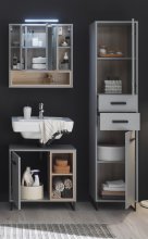 Badezimmer-Set >Tunis< (3-tlg. ) in Grau matt /...
