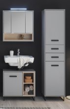 Badezimmer-Set >Tunis< (3-tlg. ) in Grau matt /...