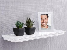 Wandboard >Landsted< in Weiß - 60x3,8x19,5cm (BxHxT)