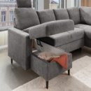 Wohnlandschaft >Pris< Schlaffunktion, Stauraum,...