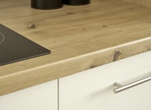 Küchenzeile >Capri< E-Geräte, Spüle, Softclose, Artisan Eiche/ Weiß - 280x218x60cm (BxHxT)