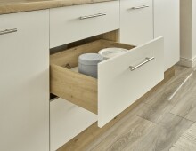 Küchenzeile >Capri< E-Geräte, Spüle, Softclose, Artisan Eiche/ Weiß - 280x218x60cm (BxHxT)