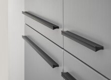 Küchenzeile >Denver< Grau / Grau matt mit Lancelot Eiche Dekor - 220x211x60cm (BxHxT)