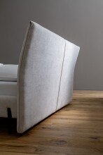 Polsterbett >Pula< Liegefläche 160x200 cm, in Creme - 195x106x228cm (BxHxT)